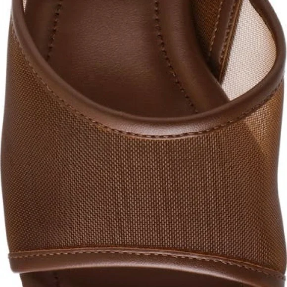 Favorite Brown Kitten Heels Brown Mesh Sandals AK Size 8 NEW IN BOX SOLDOUT NWT - Picture 15 of 16